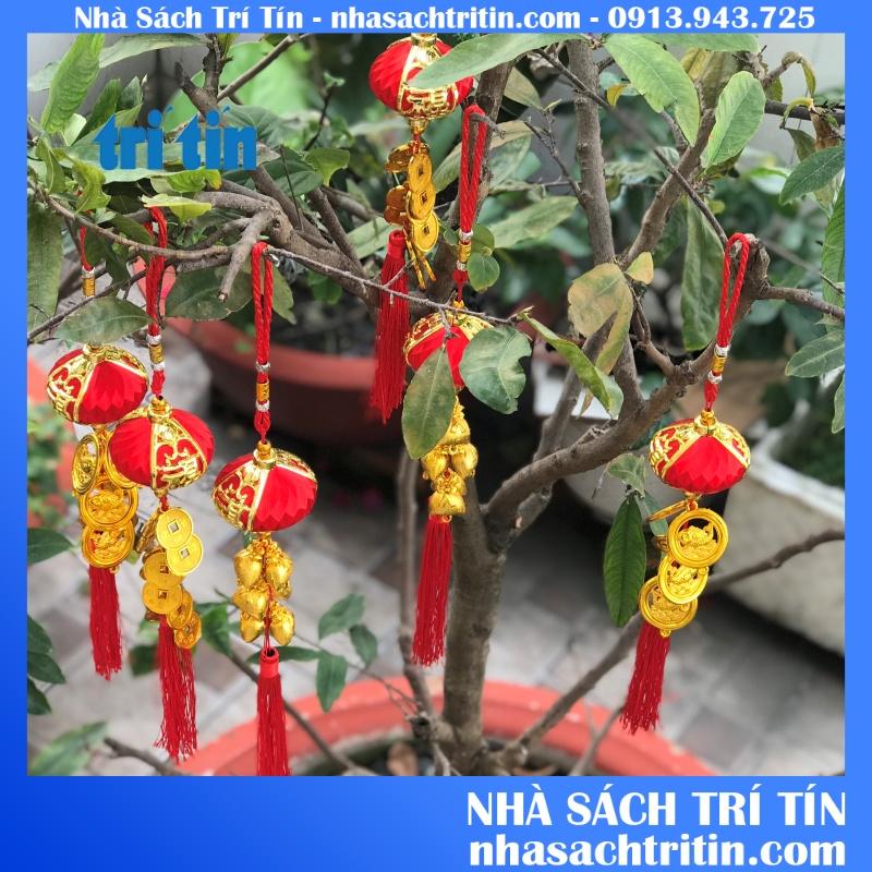1 Lồng Đèn 35Cm Dây Treo Trang Trí Tết , Liễng Treo Cây
