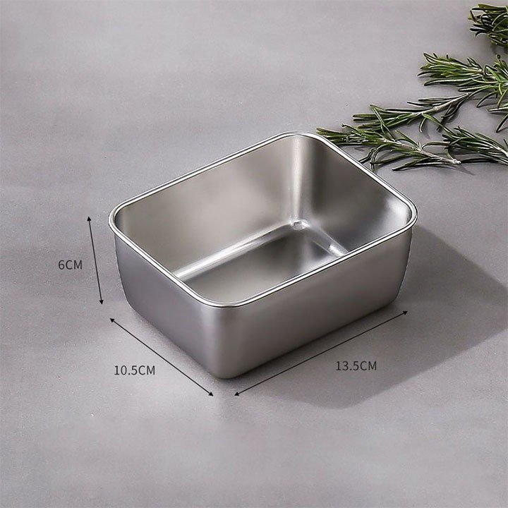 Hộp inox kèm nắp nhựa, Hộp Đựng Thực Phẩm Tủ Lạnh Siêu Tiện Lợi