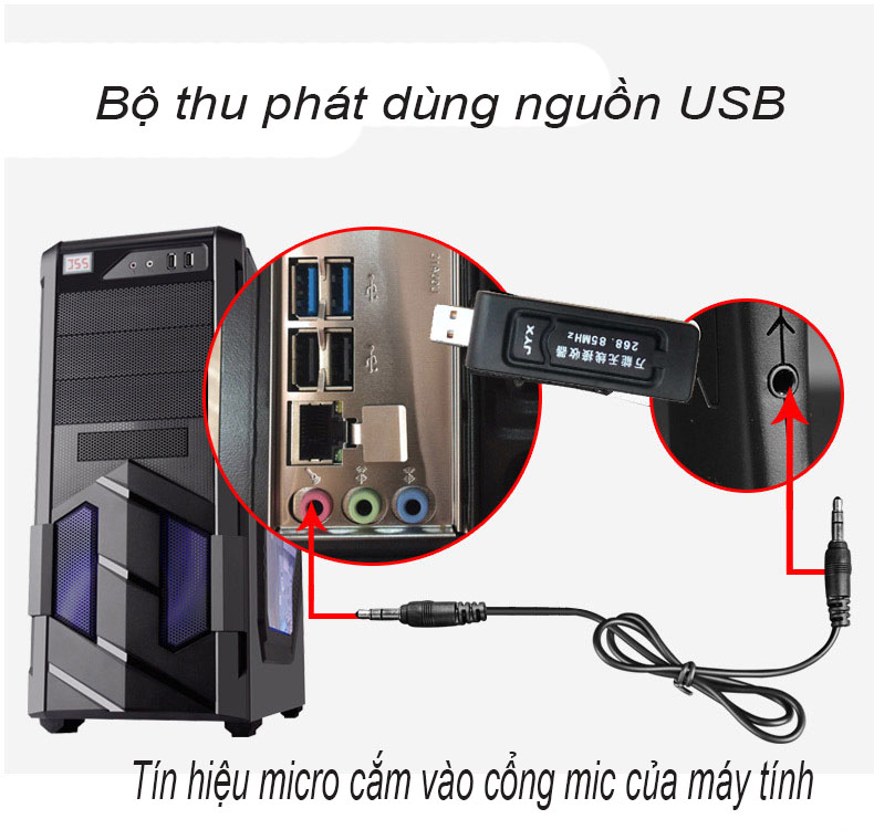 Bộ micro UHF dùng cho loa kéo , dàn âm thanh , hát karaoke V12 ( Hàng nhập khẩu )