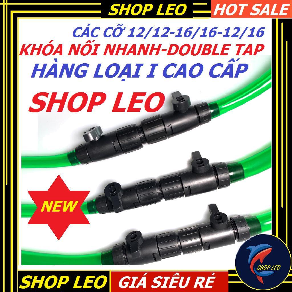 Khóa nối nhanh Double Tap - khóa nối ống nước - phụ kiện máy lọc bể cá - thủy sinh - shopleo