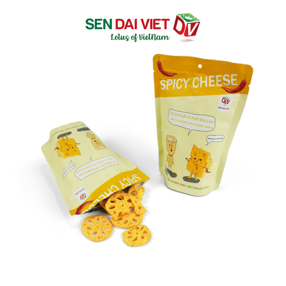 Quà Tặng Dinh Dưỡng Từ Sen- Sen Sấy Vị Wasabi- Vị Cay Bùng Nổ, Kích Thích Vị Giác- Sen Đại Việt- Hộp 140g