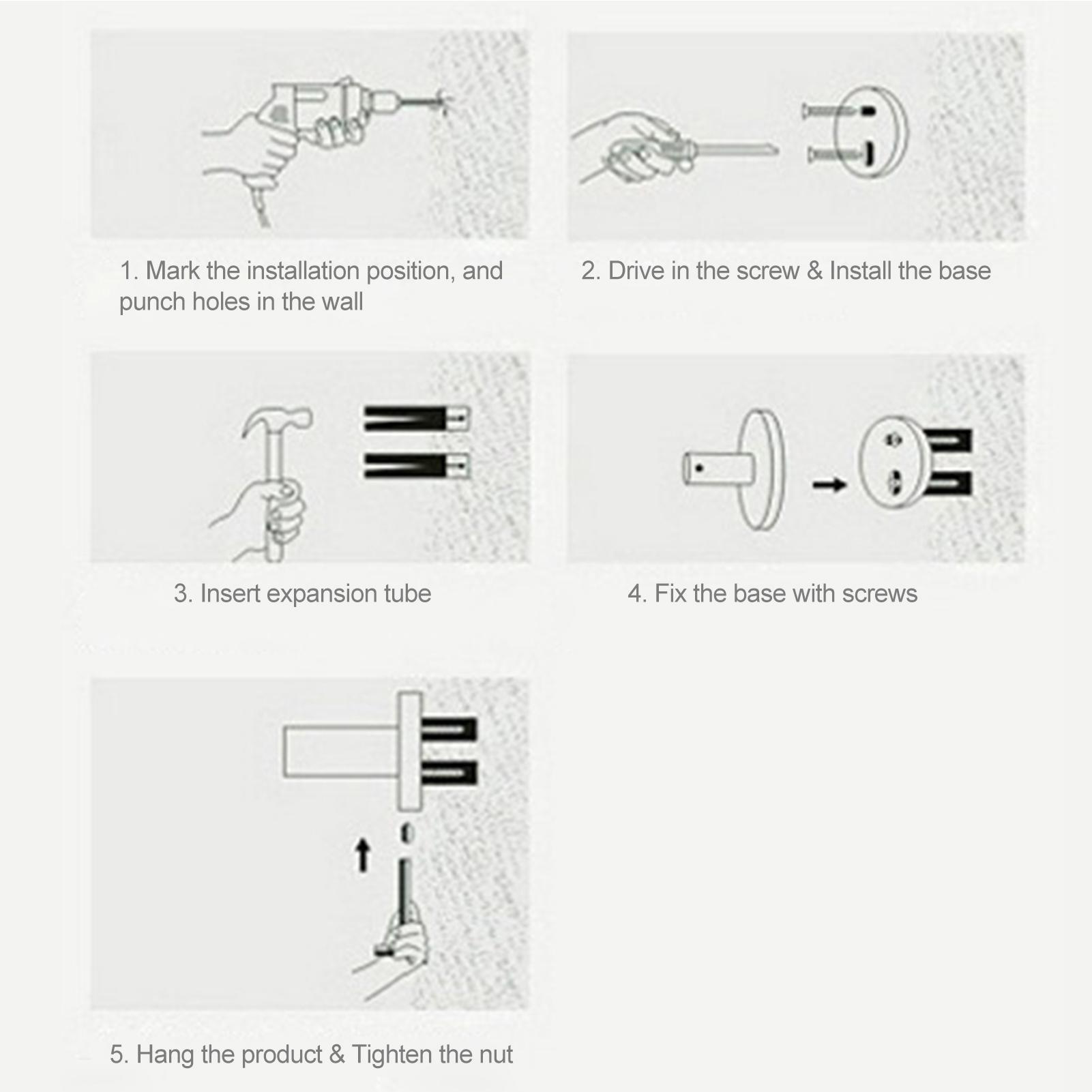 Giá để khăn tắm 2 thanh 23 inch, thanh treo khăn tắm treo tường
