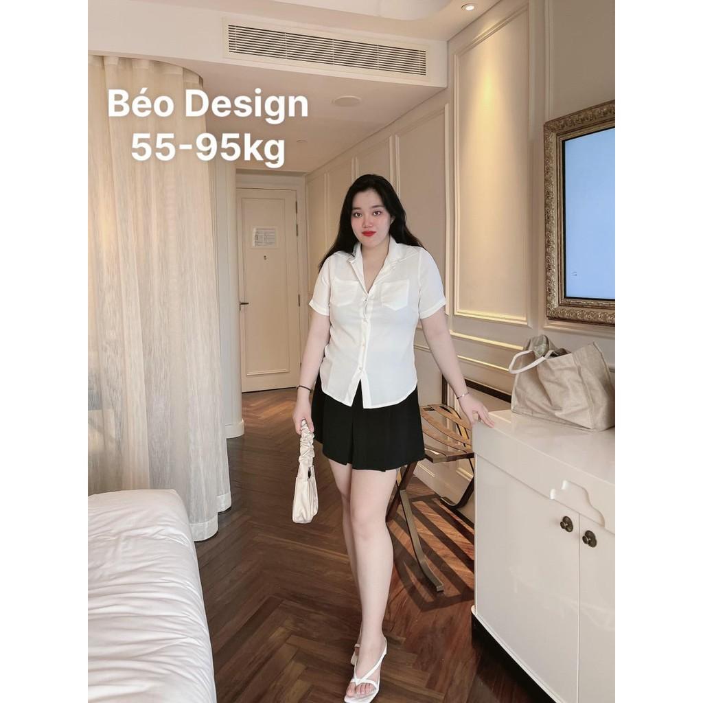 Áo sơ mi trắng tay ngắn BIGSIZE