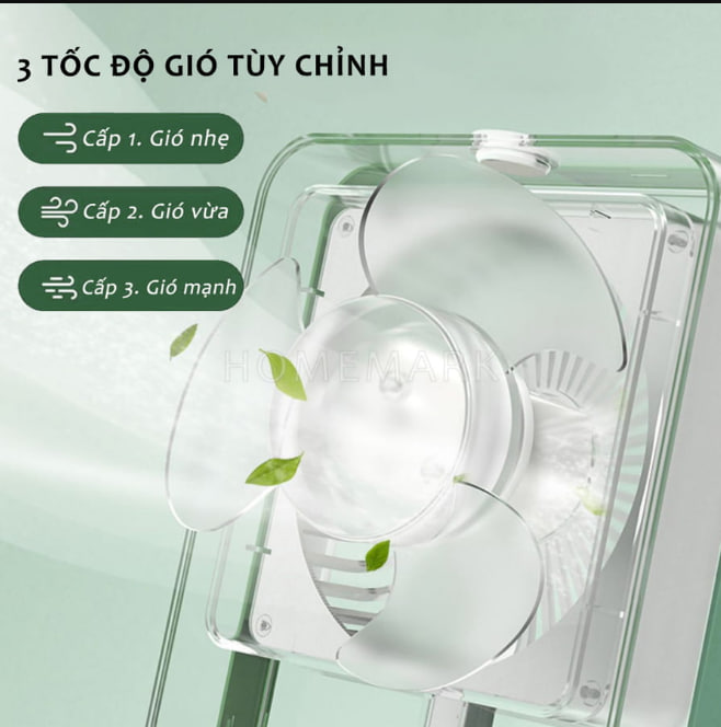 Quạt Mini Phun Sương, Quạt Điều Hòa Cầm Tay, Để Bàn - Dung Tích Chứa Nước 300ML, 3 Tốc Độ Gió Mạnh