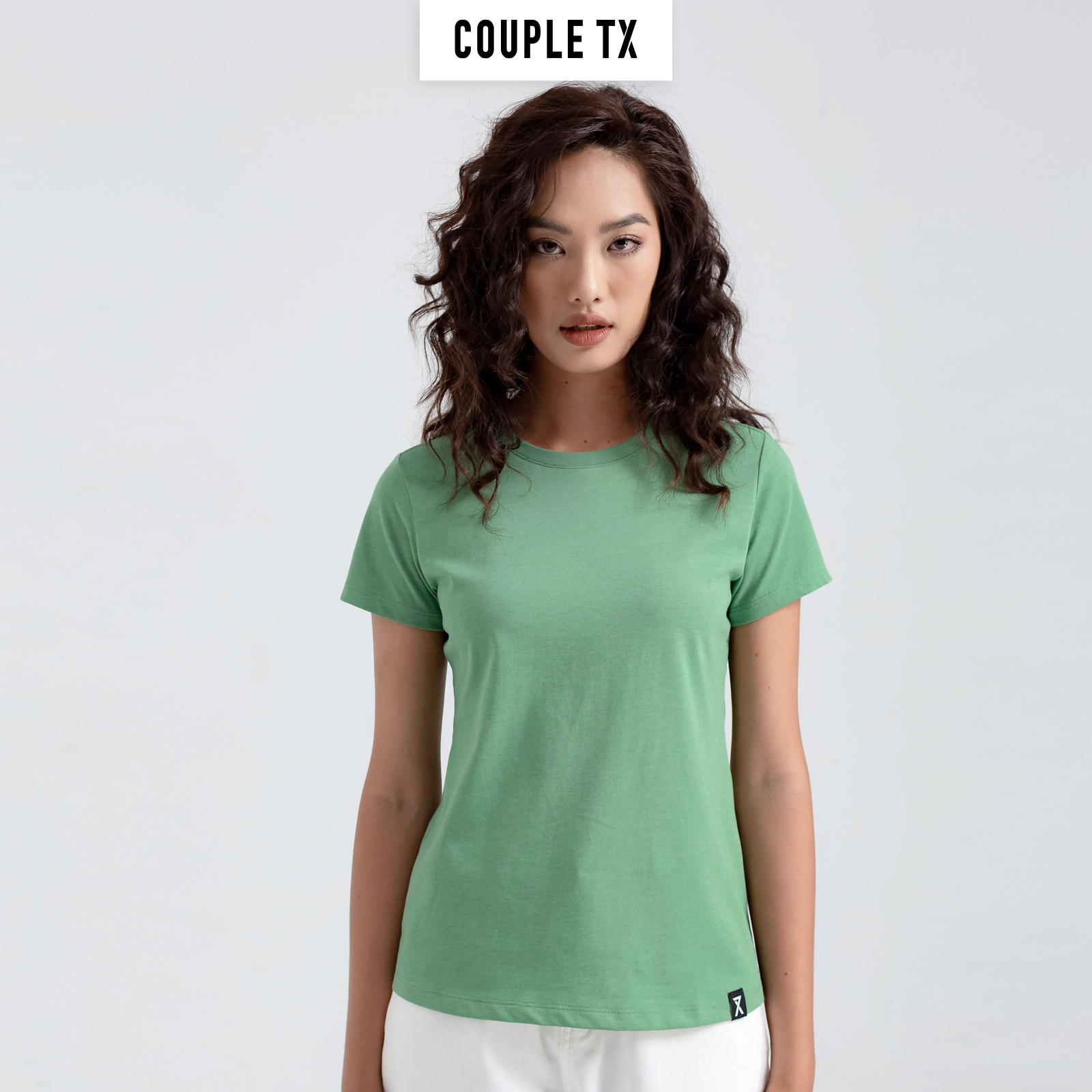 Áo Thun Trơn Couple TX Cổ Tròn Basic Nữ WTS 2132