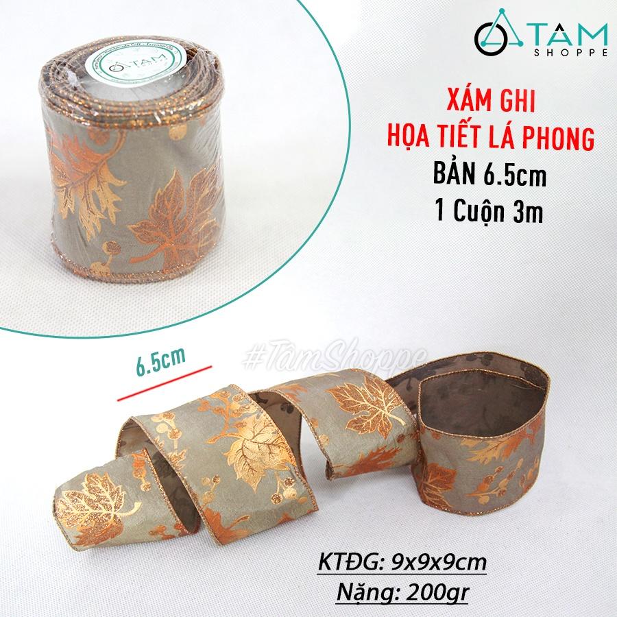 Ruy băng vải họa tiết bản to từ 5-10cm nhiều kiểu (Cuộn 3m) RB-05