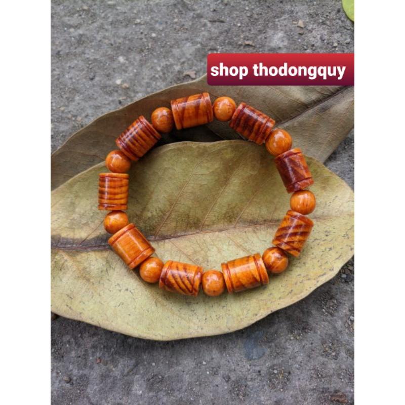 Vòng tay gỗ huyết long đốt trúc