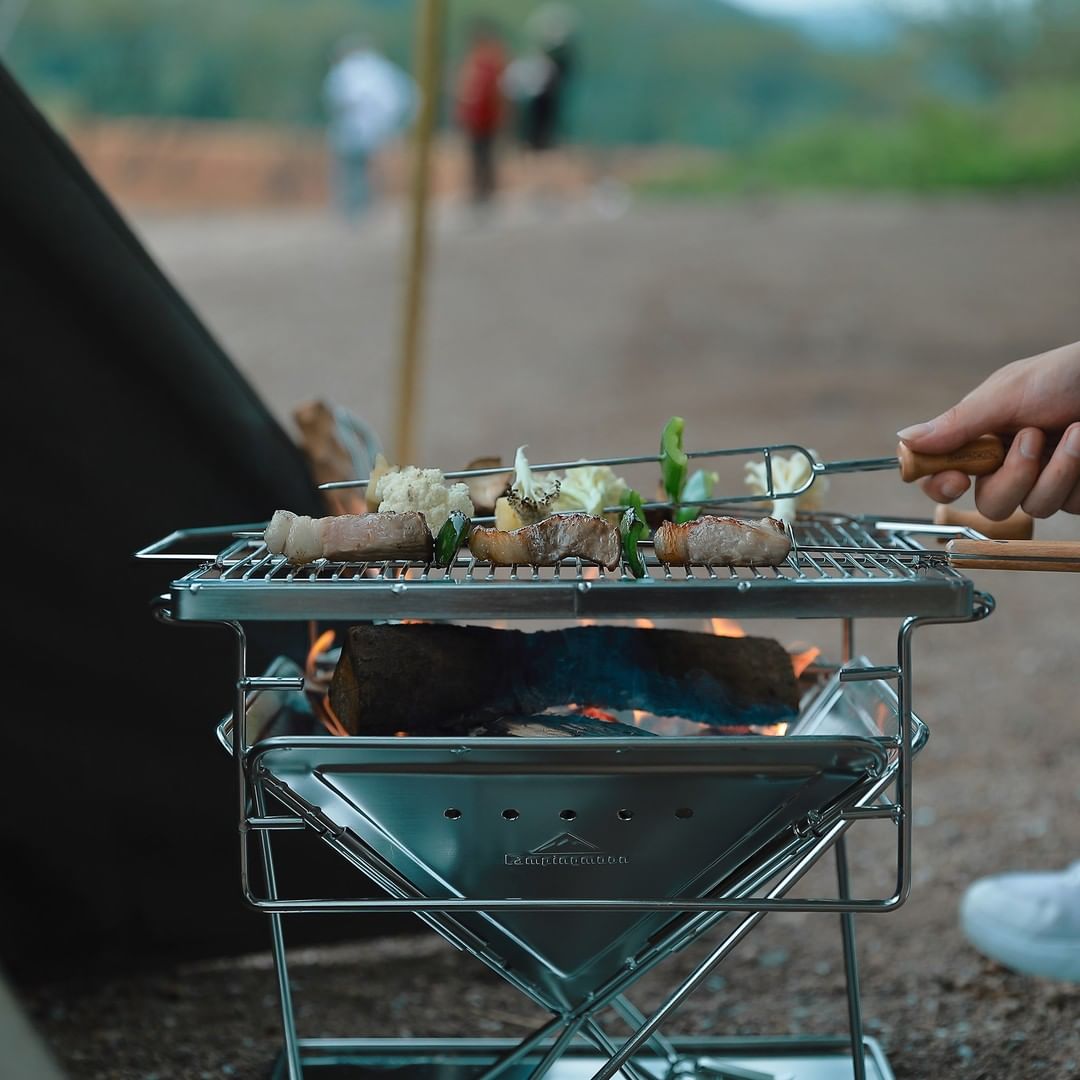 Bộ 8 xiên nướng đôi BBQ Campingmoon MK-8