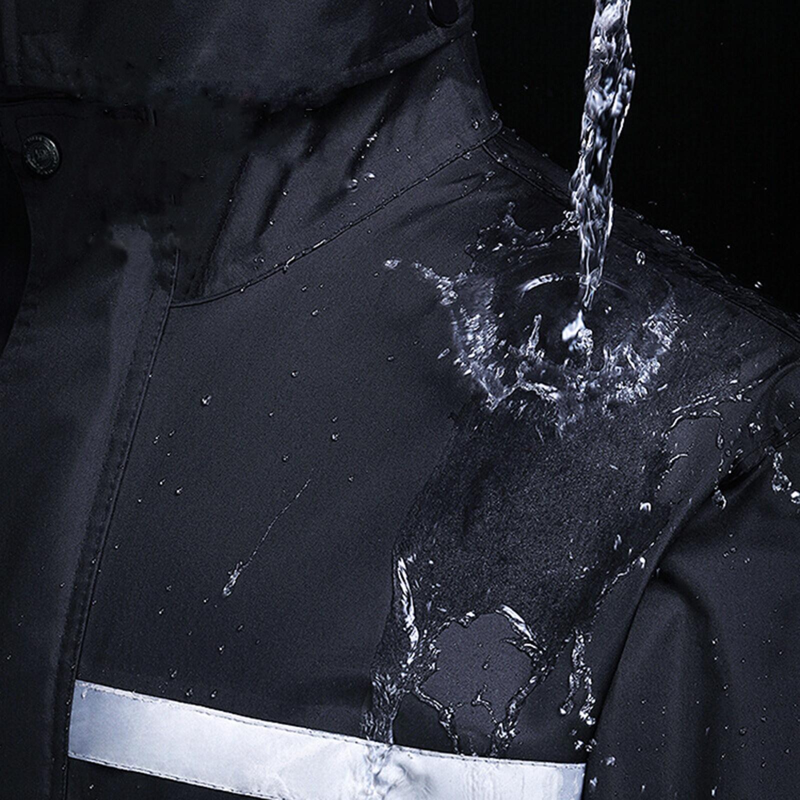 Rain suits, Waterproof Breathable Jacket,  Hooded Rain Coat Pants with