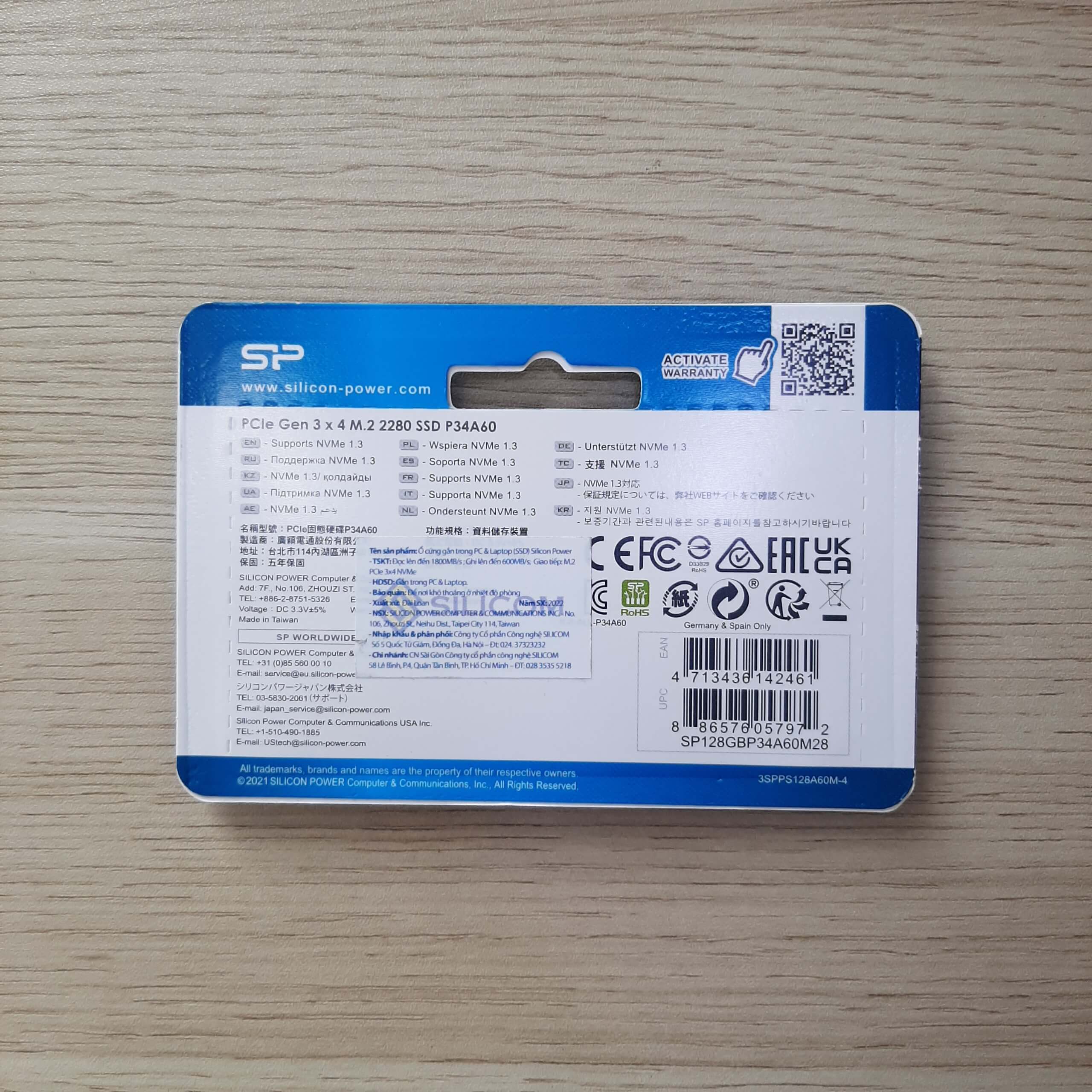 Ổ cứng Silicon Power M.2 2280 PCIe SSD A60 512GB - Hàng chính hãng