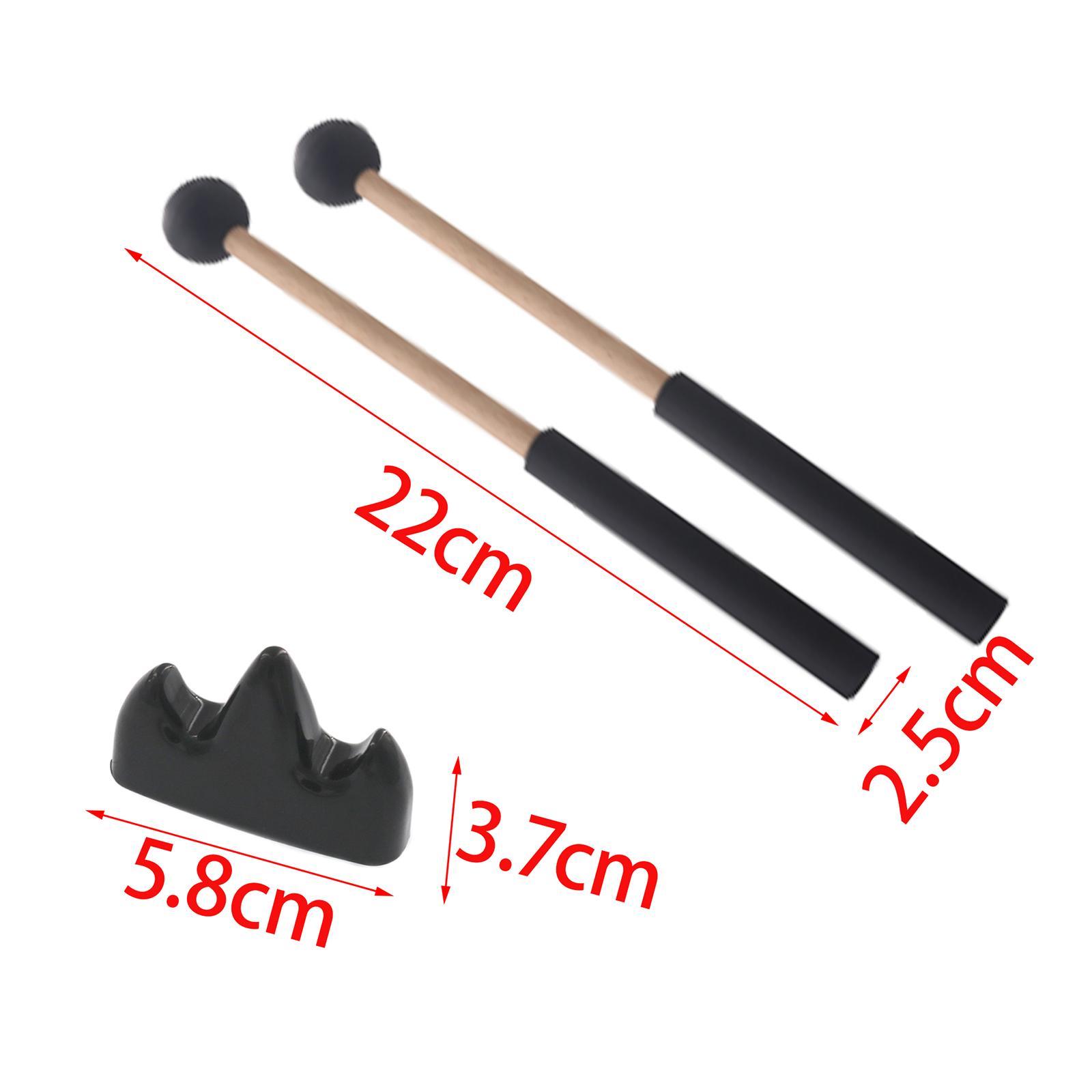 2x Rubber Head Mallet Percussion 8.7inch Drum Mallet for Marimba Meditation Yoga