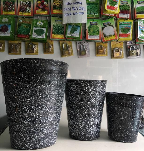 Combo 1-4 Chậu Nhựa Vòng Sóng - Chậu Nhựa Sóng cao - Chậu Vòng Tròn