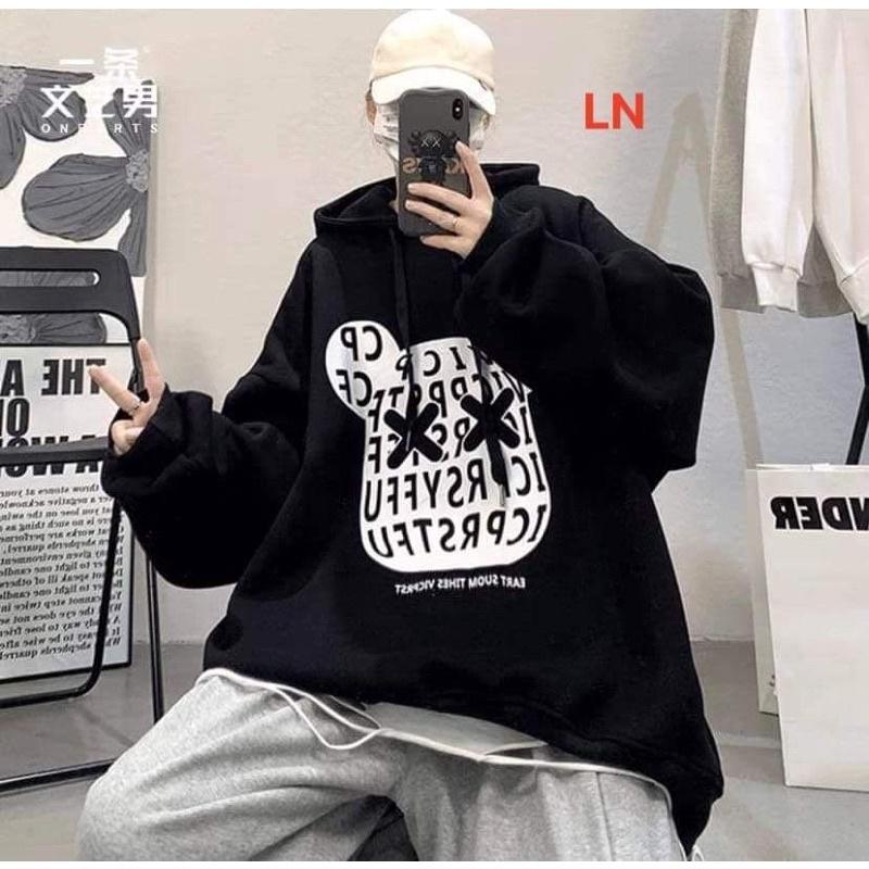 Áo hoodie mặt gấu chữ TH6
