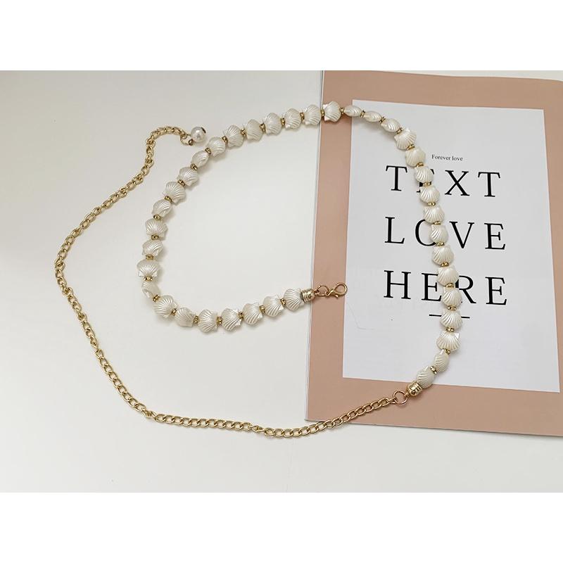 Thắt lưng nữ ngọc trai/ belt sợi ngọc trai dây xích/ Đai váy ngọc trai TL09