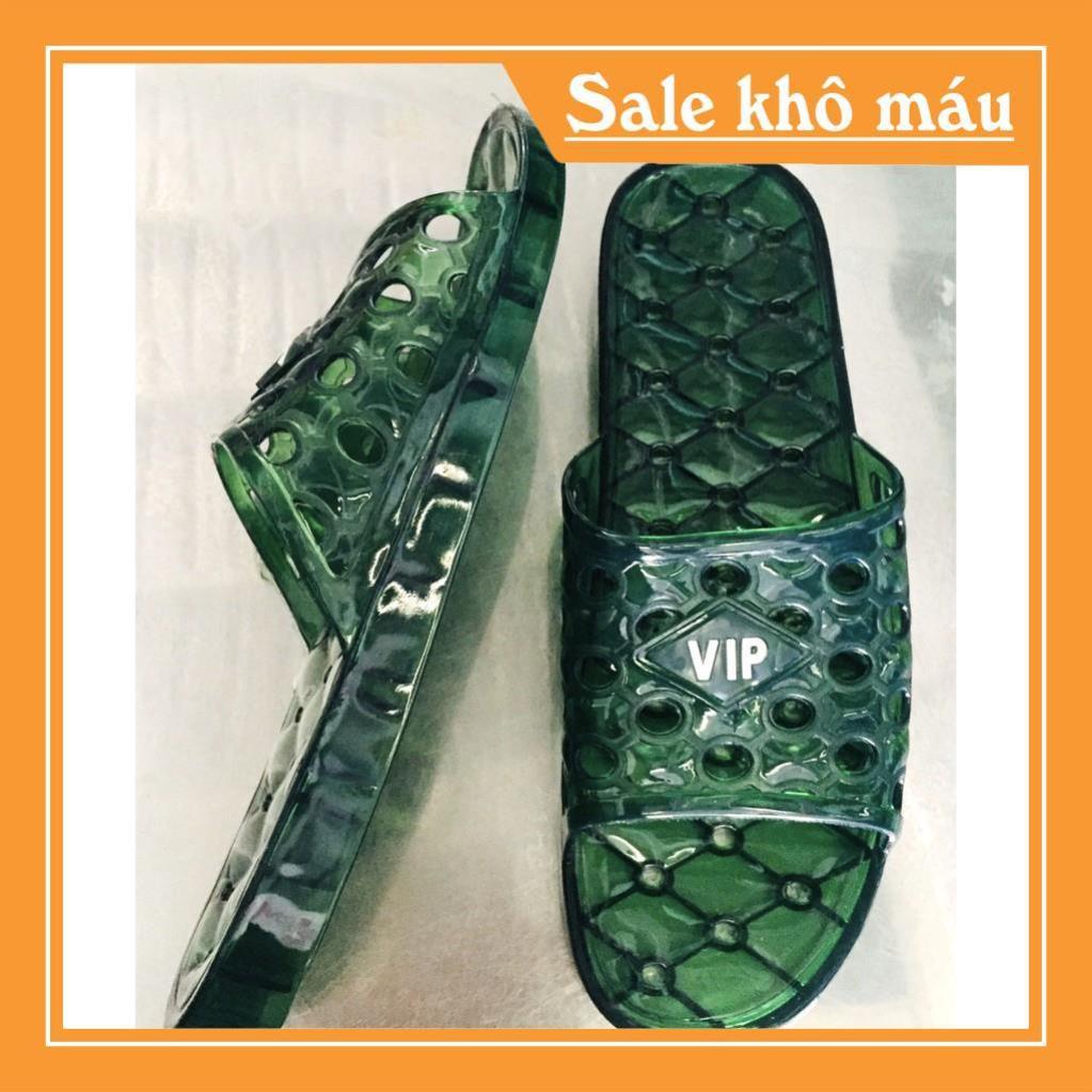 Dép lỗ VIP nhựa trong suốt đi trong nhà tắm nam nữ - DL023