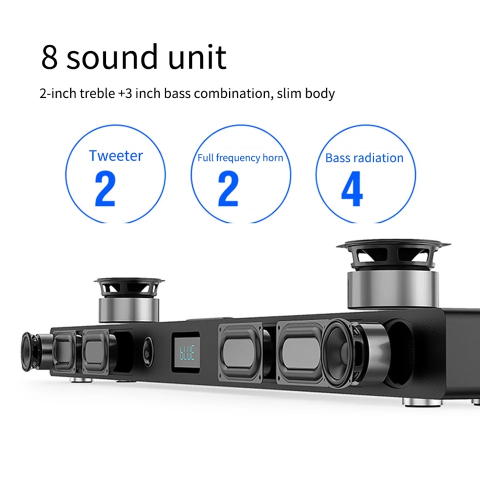 Loa soundbar tivi giả lập âm thanh rạp hát 3D JY Audio A9 - Hàng Nhập Khẩu