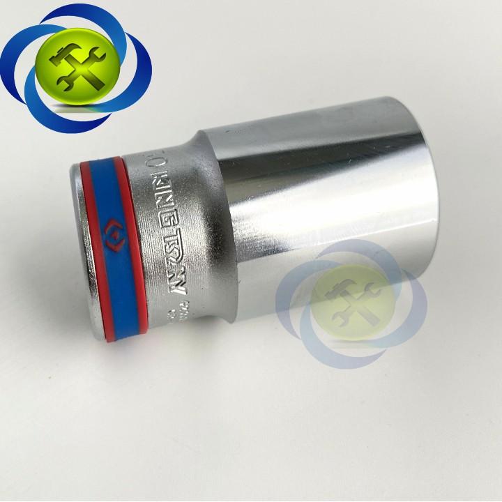 Tuýp 1/2 inch 30mm 12 cạnh màu trắng loại dài Kingtony 423030M