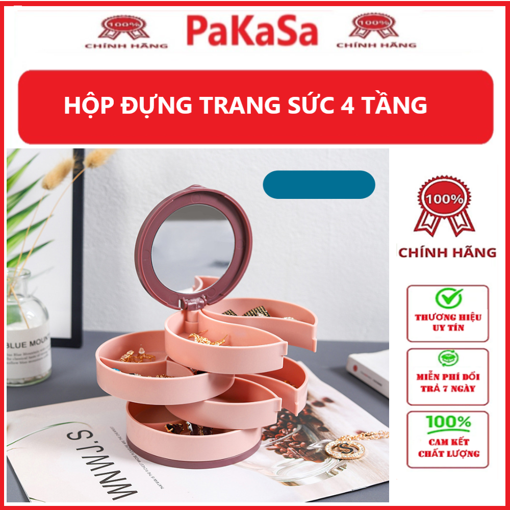 Hộp Đựng Trang Sức 4 Tầng - Hàng Chính Hãng