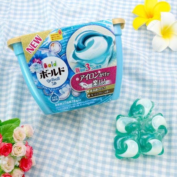 VIÊN GIẶT XẢ NHẬT GELBALL 3D DÙNG CHO MÁY GIẶT THƠM LÂU