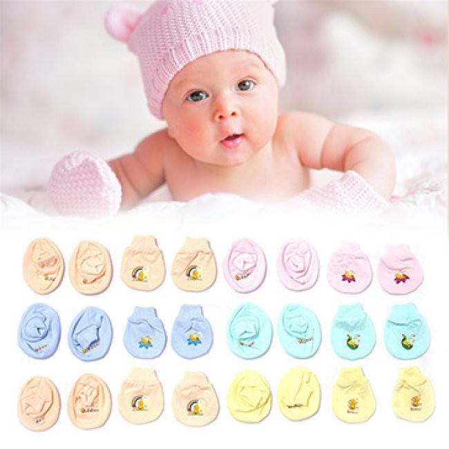 Sơ sinh -Bộ bao tay bao chân cotton BABIBOO - BB57