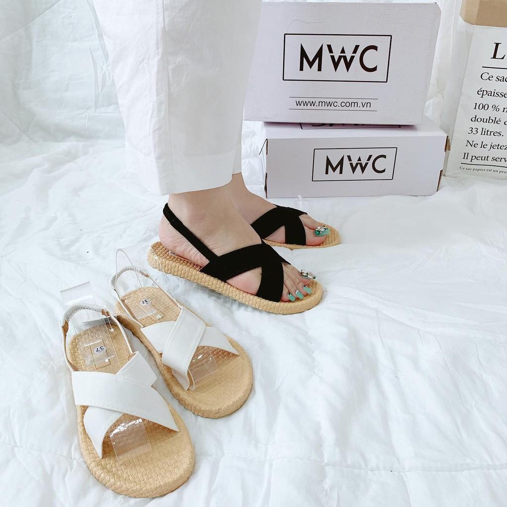 GIÀY SANDAL NỮ THỜI TRANG MWC - SANDAL ĐẾ CAO SU BỆT - GIÀY SANDAL QUAI CHÉO CÁ TÍNH NUSD- 2721