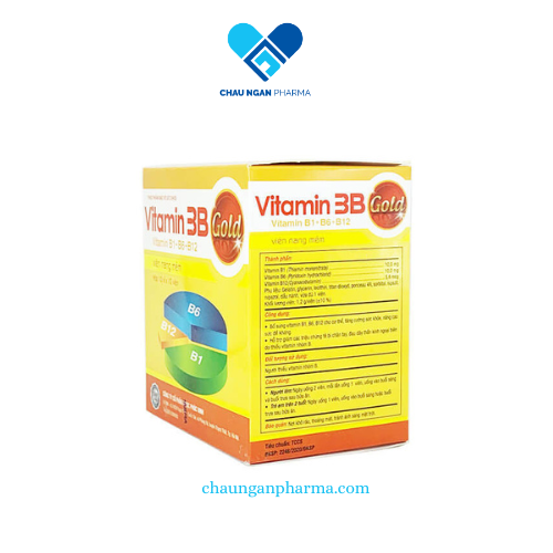 Vitamin 3B Gold PV Hộp 100 viên - Hỗ trợ giảm các triệu chứng tê bì chân tay, đau dây thần kinh ngoại biên
