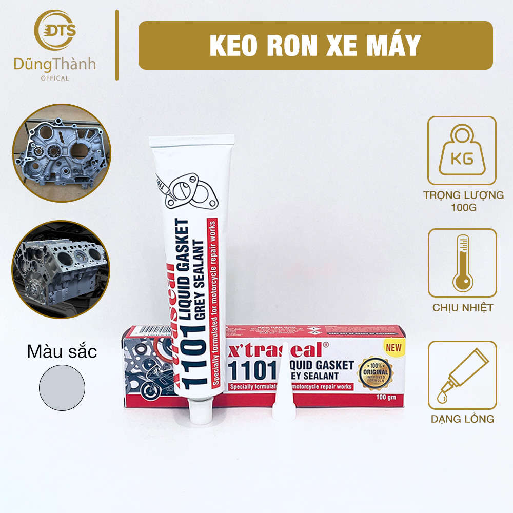 Keo dán giăng xe máy X'TRASEAL 1101 Liquid Gasket chịu nhiệt 100g dạng tuýp