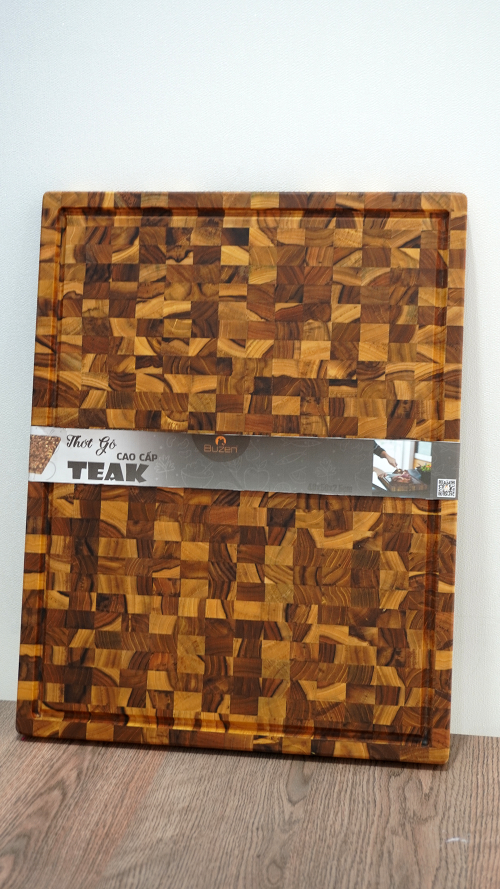 Thớt Gỗ Teak 50x40cm Cao Cấp Buzen