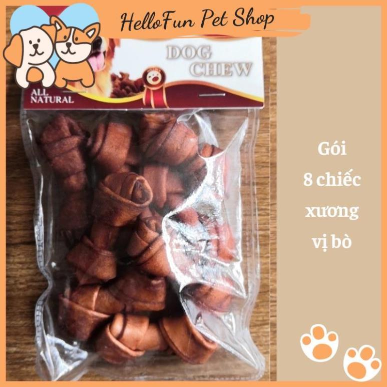 Xương da bò xoắn hai đầu thơm ngon cho thú cưng