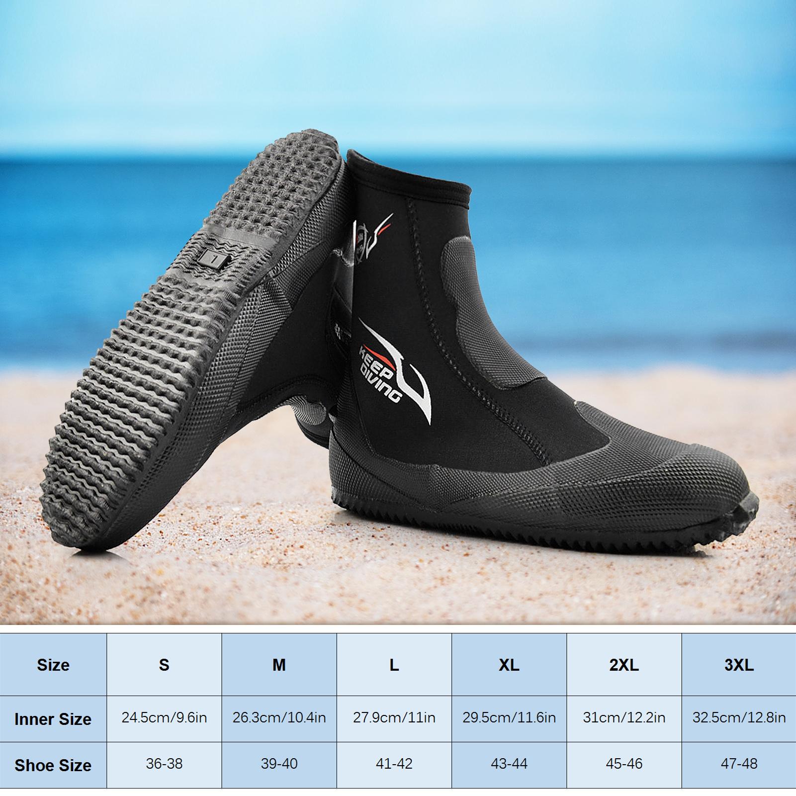 Giày lặn 5mm Neoprene chống trượt, giữ ấm cao cấp