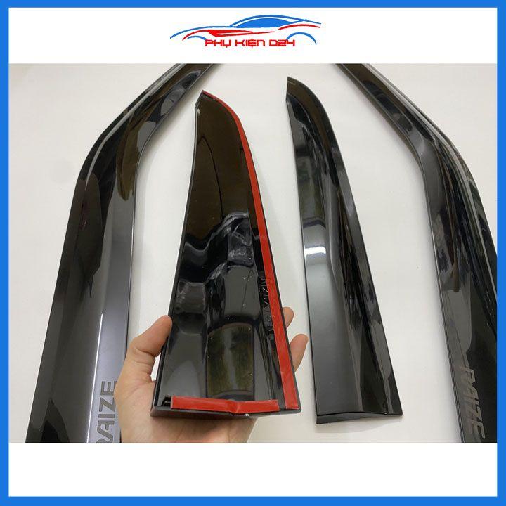 Vè che mưa cho xe ô tô Raize 2021-2022-2023 vè đen thái bảo vệ trang trí xe