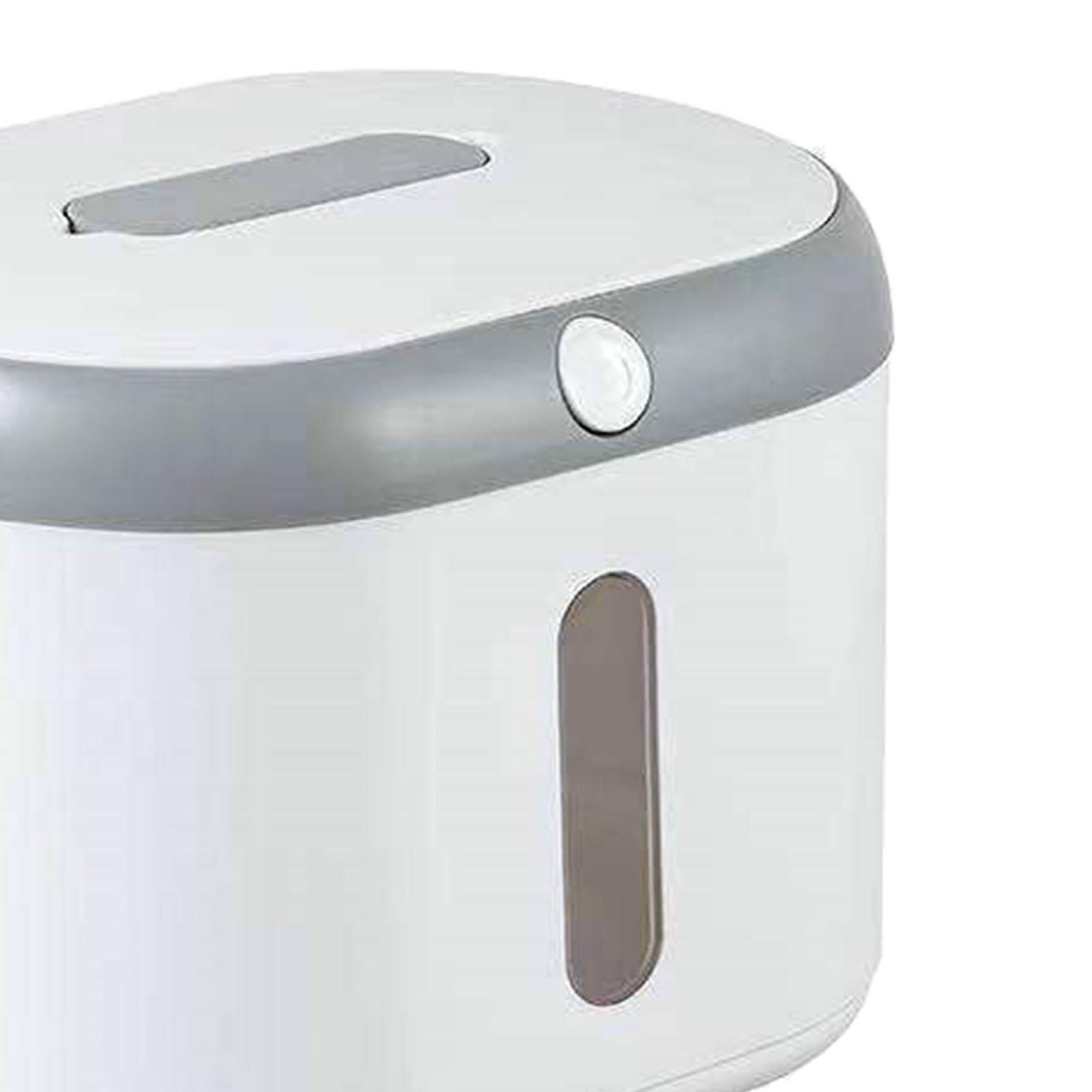 Cereal Containers Rice Bucket Food Dispenser for Pantry Kitchen Baking gray