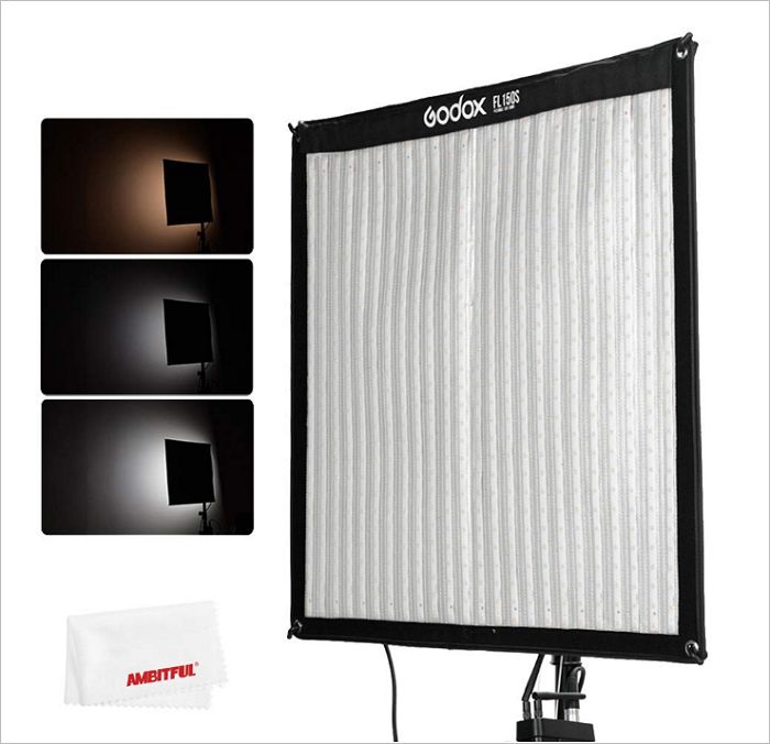 Đèn led cuộn Godox FL150S Hàng Chính Hãng - FL150S + Remote + Softbox FL-FS6060 + Chân đèn