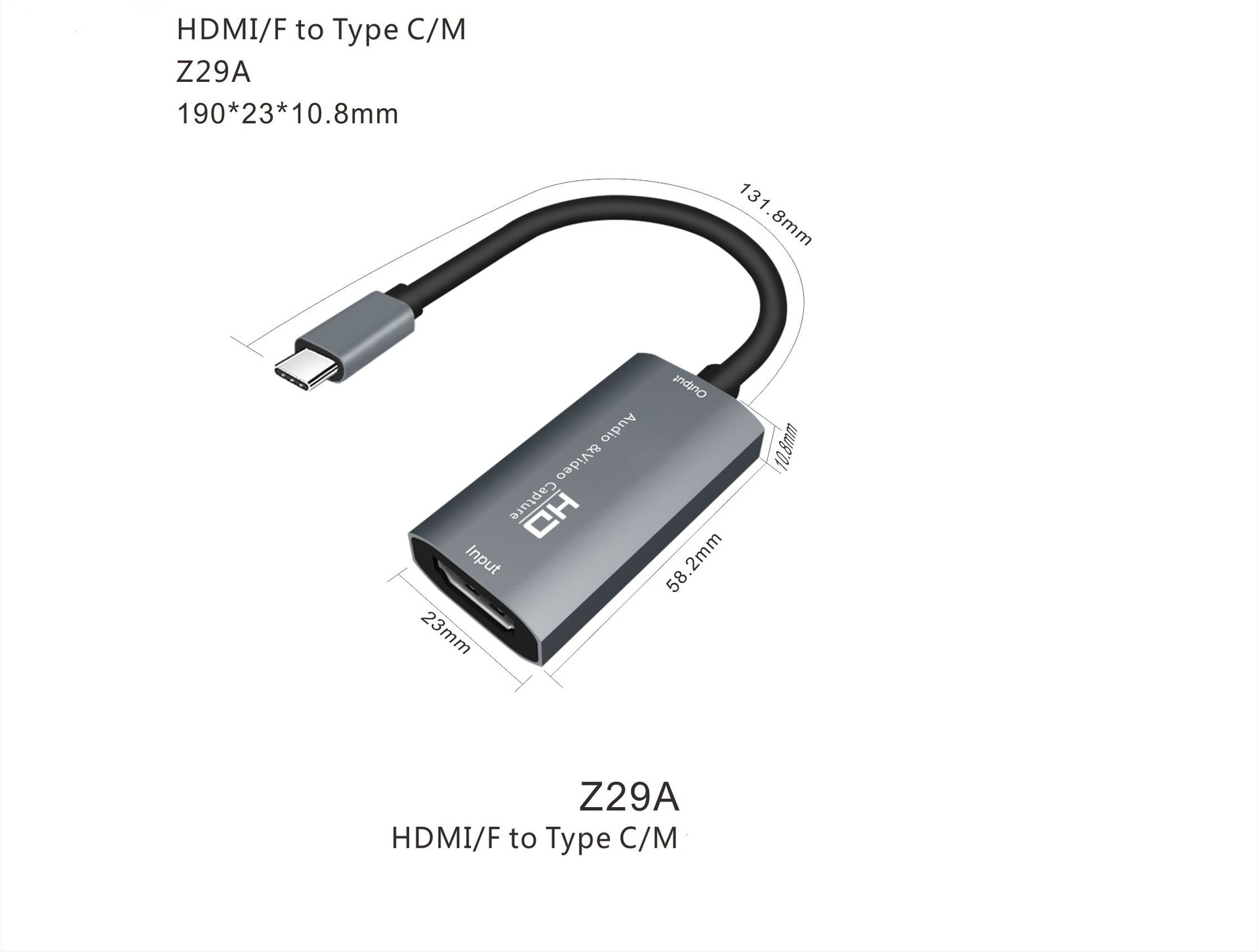 Cáp HDMI video capture ra cổng Type-c cho Macbook, Laptop, Surface dùng cho livestream