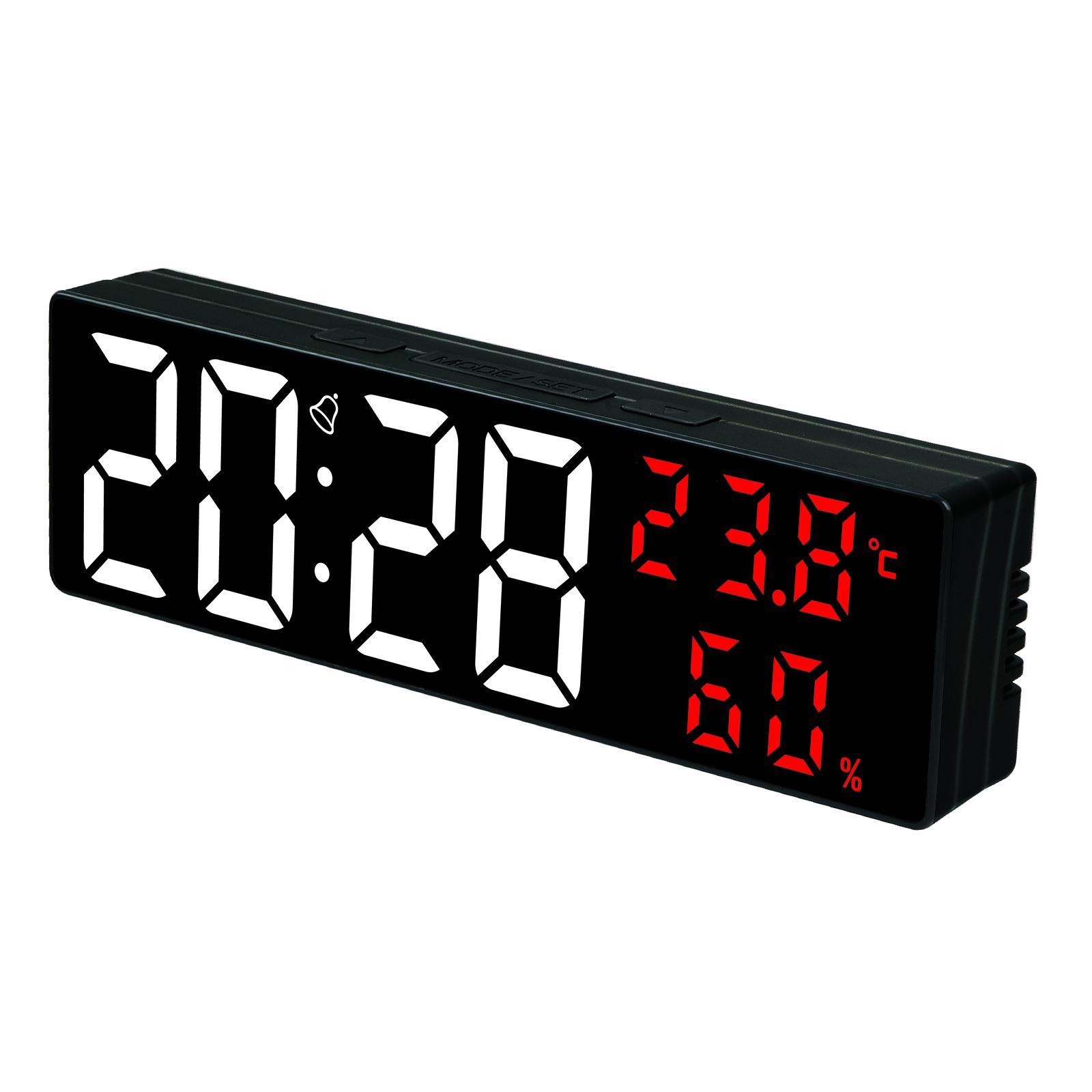 Large Number Digital Clock LED Display Snooze Function for Living Room