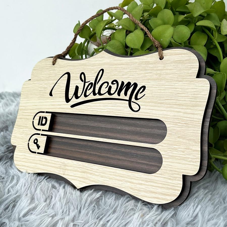 Biển bảng welcome kết hợp wifi password gỗ treo tường trang trí decor homestay, quán cafe, trà sữa, nhà nghỉ, khách sạn