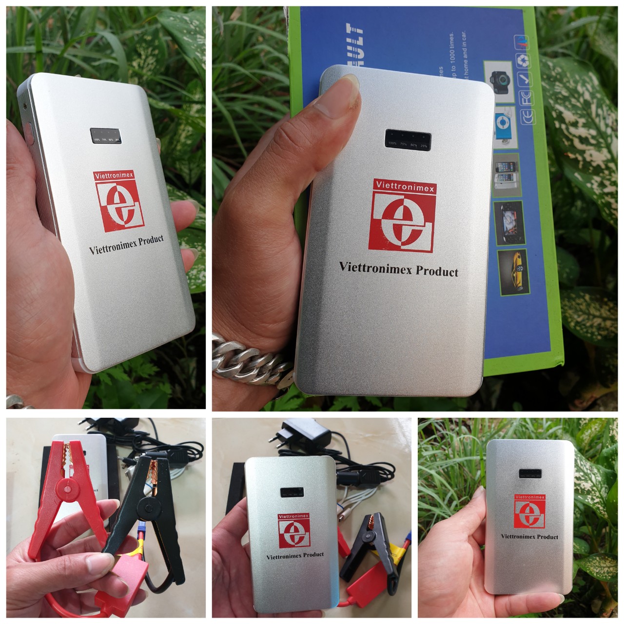 Bộ Kích Đề Khởi Động ô tô Xe Máy Đa Năng Khẩn Cấp Kiêm Pin Dự Phòng Đa Chức Năng Mẫu Mới