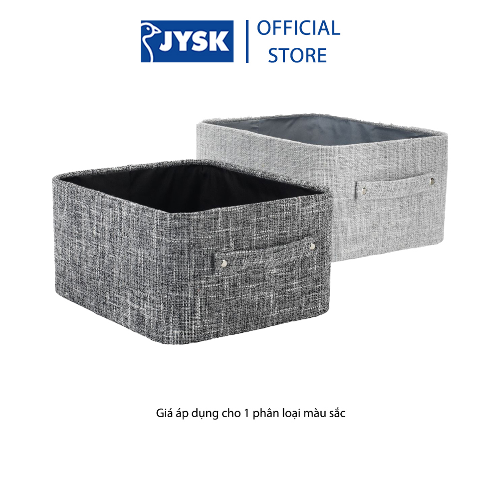 Giỏ đa năng | JYSK Malte | polyester | xám/đen | R32xD27xC16cm