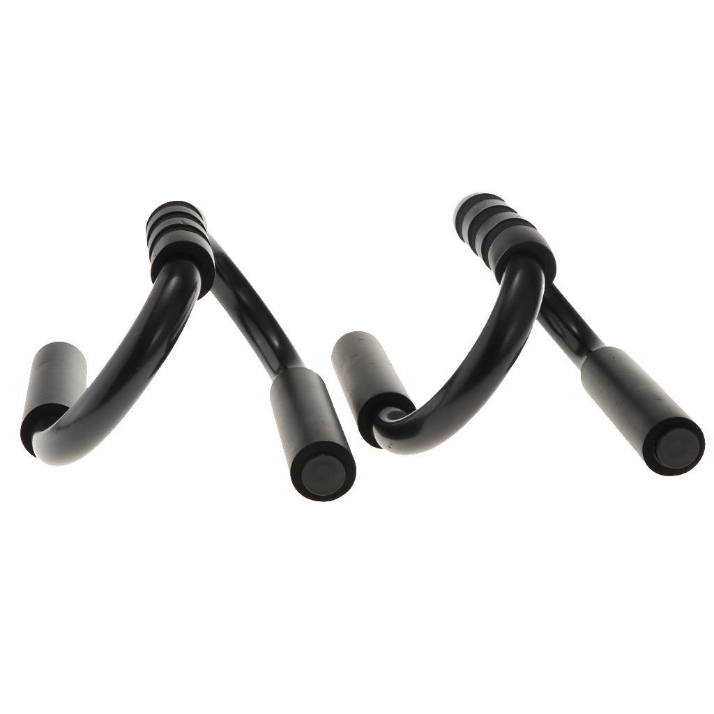Steel Push Up Bars Chest Muscle Pushup Stands Abs Wheel Roller Trainer Gear