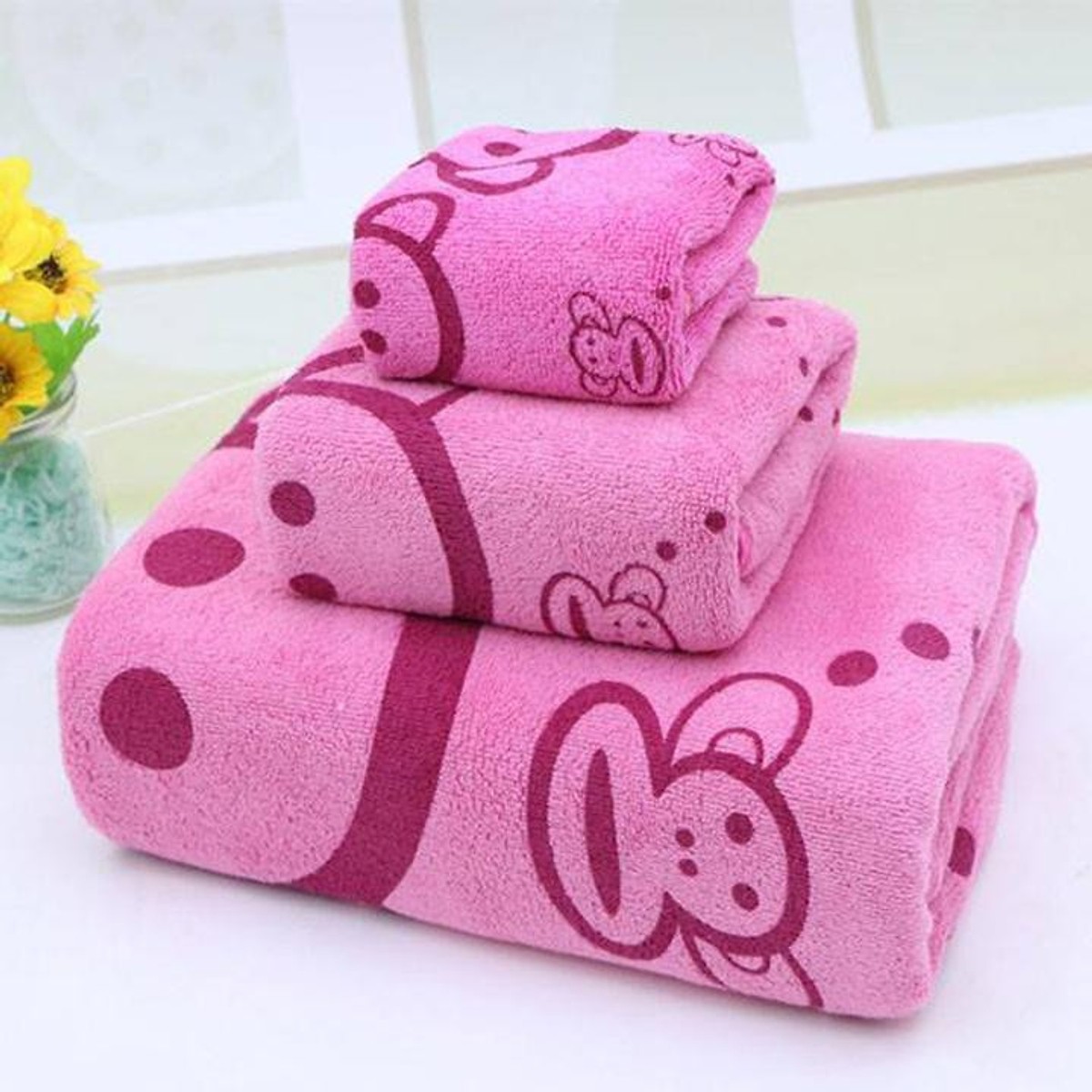 Bộ 3 khăn tắm mềm mịn cho mẹ và bé