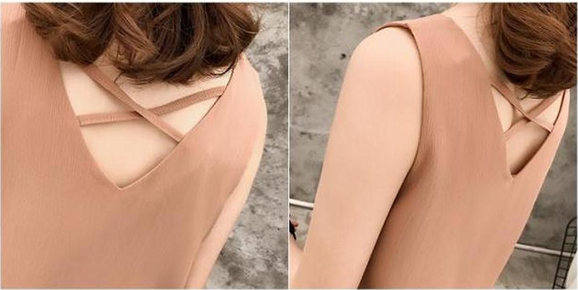 Áo kiểu dáng đẹp đáng yêu, sát nách có hai dây chéo sau lưng Morie Fashion