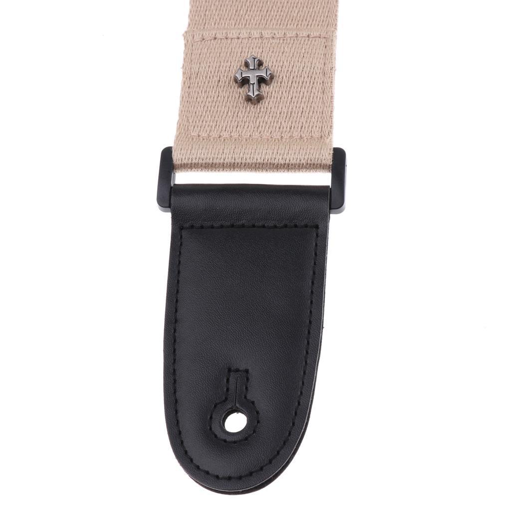 Guitar Neck Shoulder Strap Belt for Wooden Electric Guitar Accessory Khaki