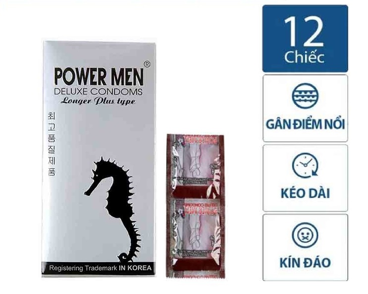 Bao Cao Su Cá Ngựa Bạc Chống XTS Power Men Longer Plus - Hàng Chính Hãng 100% - Che Tên Sản Phẩm