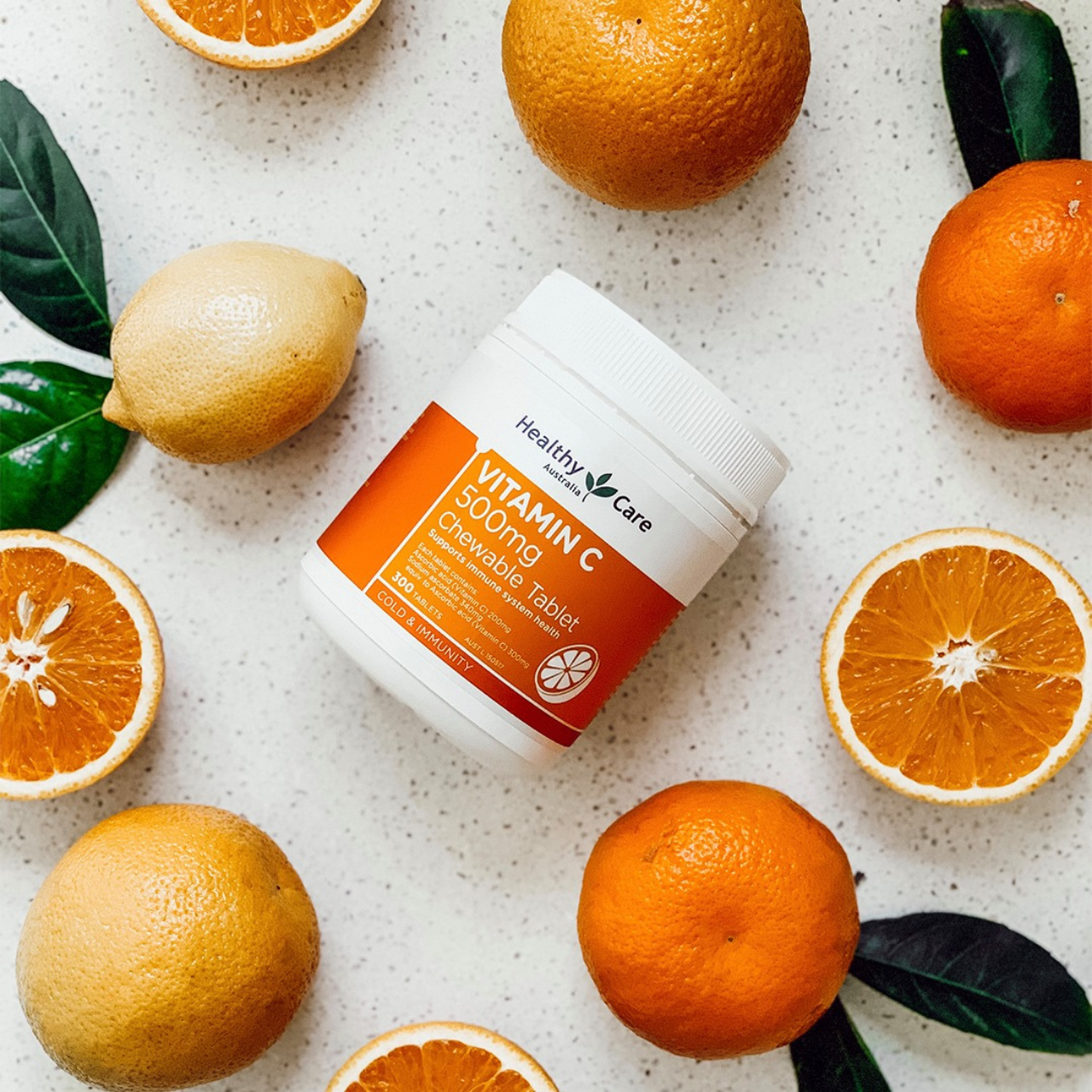 Vitamin C dạng kẹo Úc Healthy Care tăng sức đề kháng, sán da, tăng sản xuất collagen, nhanh lành bệnh - Massel Official