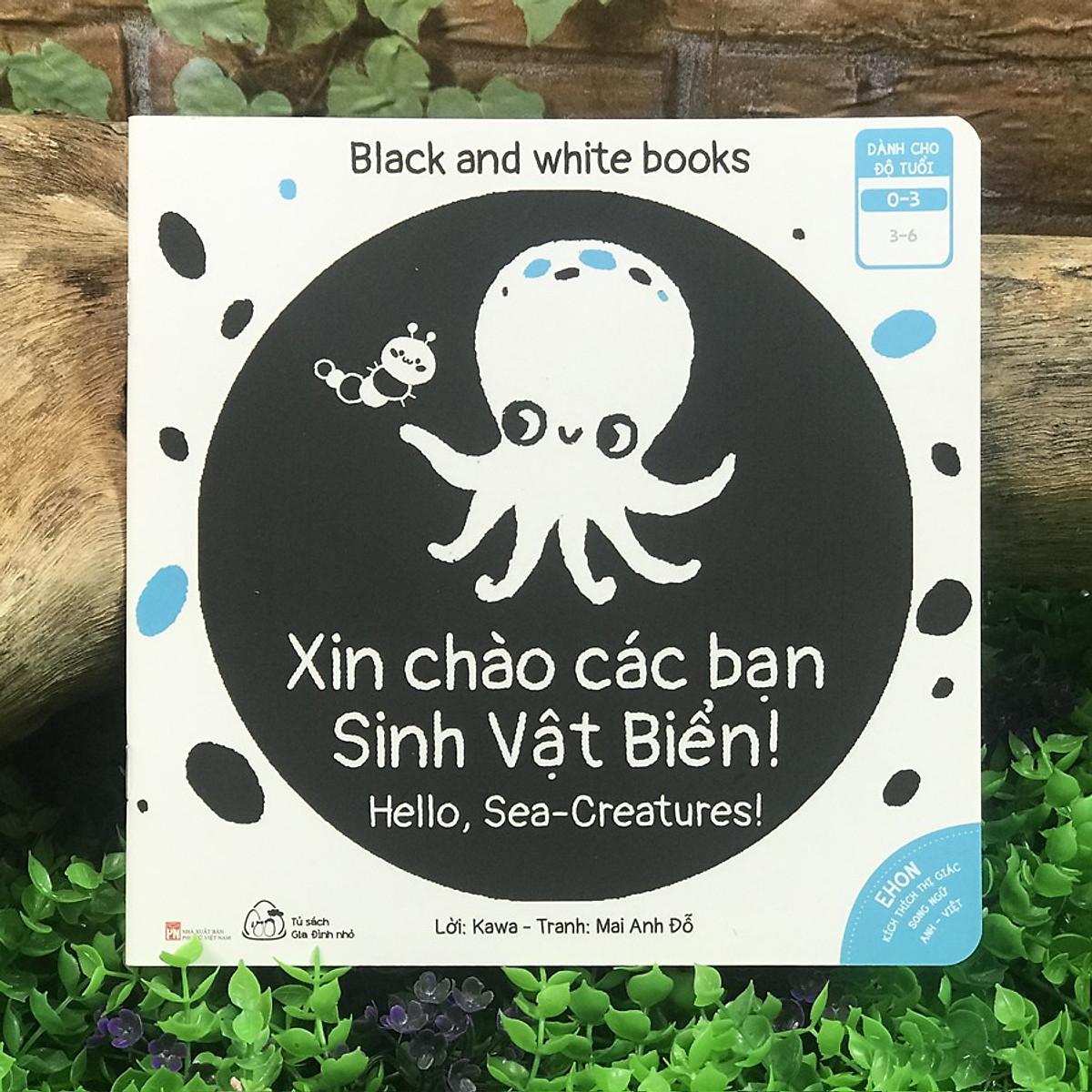 Sách Muki - Bộ 6 Cuốn Ehon Kích Thích Thị Giác Song Ngữ Anh - Việt: Balck And White Books (Tặng Sổ Tay)