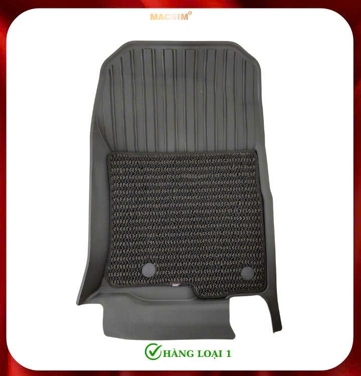 Thảm lót sàn 2 lớp 2 hàng ghế  xe ô tô TOYOTA PRADO 2010+ Nhãn hiệu Macsim 3W chất liệu nhựa TPE đúc khuôn cao cấp - màu đen