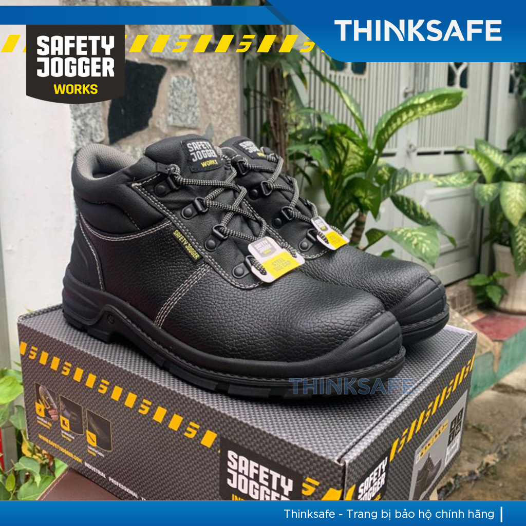 Giày bảo hộ lao động nam Safety Jogger Bestboy231 S3 SRC da bò, chịu nhiệt, chống nước dùng cho nhà máy, công trình