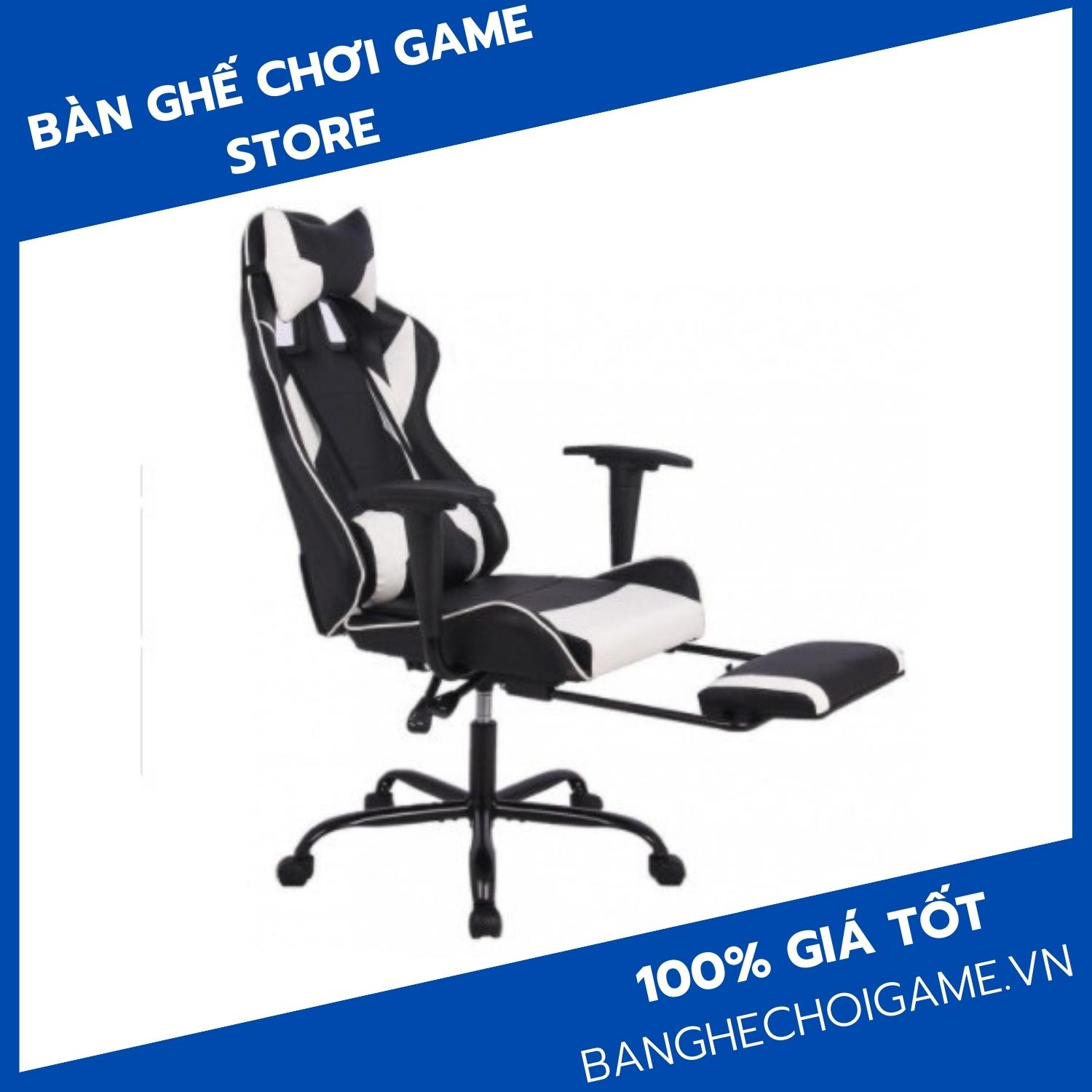 Ghế chơi game có gác chân, ghế văn phòng xoay 360 độ, ngả 155 độ