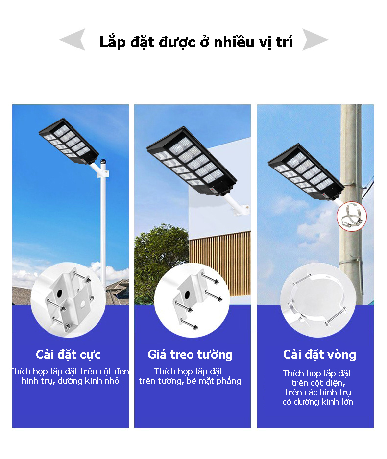 Đèn LED - Đèn Năng Lượng Mặt Trời SY-2300 - 300W, 400W, 500W - Chống Nước IP65 - Cảm Biến Chuyển Động - Siêu Sáng - Phạm Vi Chiếu Sáng Rộng - Hàng Chính Hãng Có Remote Điều Khiển Từ Xa