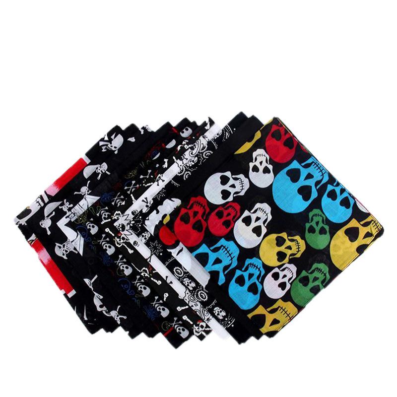 Bộ sưu tập khăn bandana street style họa tiết đầu lâu các loại (54x54cm) - BDN26 ĐL - Xương tay
